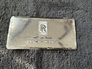 Rolls-Royce Motor Cars Rancho Mirage Showroom Dealer Plate Insert OEM - Picture 1 of 3