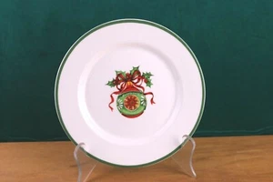 Radko Holiday Celebrations 1 Salad Plate Christmas Ornament Green Rim Colombia - Picture 1 of 4