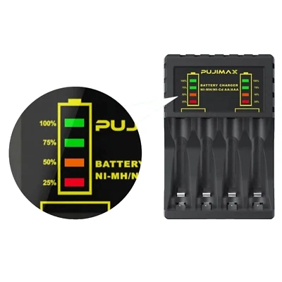 Caricabatterie Stilo AA /Ministilo AAA, Ingresso tipo C  micro USB-4 SLOT Rapido - Image 1 of 4