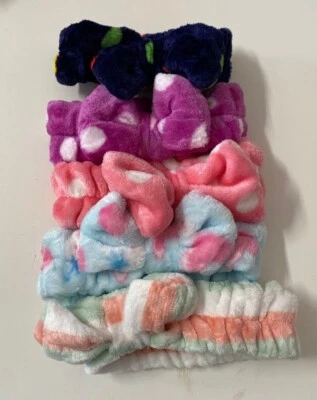 Women Stretch Terry Cloth Spa Facial Makeup Headband Head Wrap Hairband - Image 1 of 2