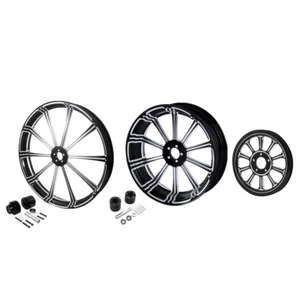 26" Front 18'' Rear Wheel Rim Single Hub Pulley Fit For Harley Road King 09-2023 - Picture 1 of 12
