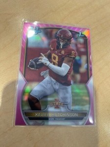 2022 Bowman U Chrome Pink Refractor 1st Bowman Xavier Hutchinson - Iowa State