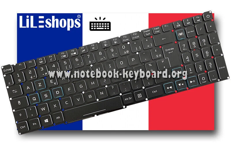 Clavier Français Original Pour Acer Nitro 5 AN517-52-54PM AN517-52-505S