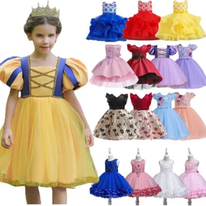 Flower Girls Dress Bridesmaid Wedding Princess Pageant Baby Kids Prom Ball Gown - Picture 1 of 169