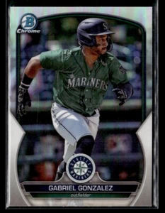 GABRIEL GONZALEZ RC 2023 BOWMAN DRAFT CHROME REFRACTOR PROSPECT #BDC-72 MARINERS - Picture 1 of 2
