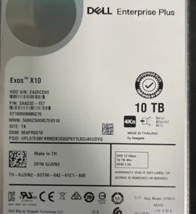 Dell Compellent 0JJVN2 JJVN2 2AA232-157 10TB 7.2K 12Gb/s SAS 3.5" Hard Drive - Picture 1 of 1