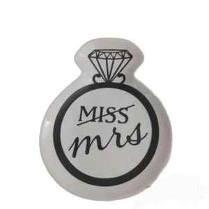 Wedding Trinket Tray NEW Ceramic Black/White Newlywed -Engagement -Wedding Ring - Picture 1 of 11