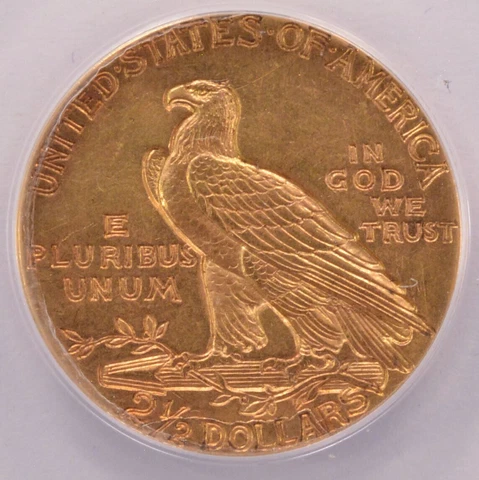 ANACS $2.5 1927 Indian Quarter Eagle Retained Cud Reverse MS61 Cover