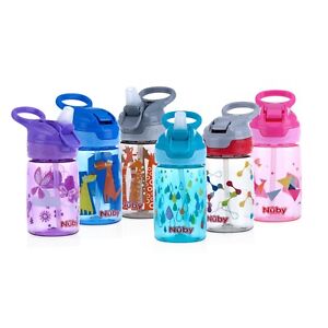 Nuby Thirsty Kids REFLEX Soft Spout Water Bottle -No Spill -12oz/360ml -BPA Free