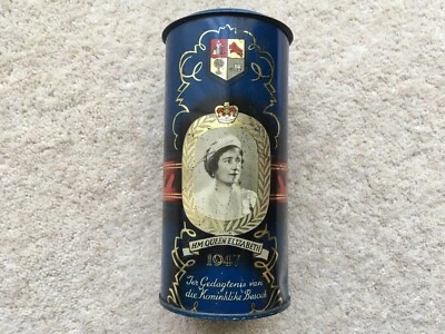 SCARCE 1947 CHAD VALLEY KING GEO VI&HM QUEEN ELIZABETH SOUVENIR POST/MONEY BOX - Image 1 of 4