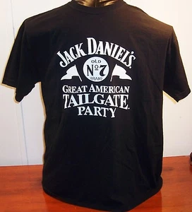 Camiseta Jack Daniels Old #7 Great American Tailgate Party Para Hombre Negra Algodón L - Imagen 1 de 2