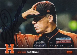 BORREGO SANDOVAL SIGNED AUTO'D CARD DIABLOS ROJOS DEL MEXICO 2019 NARANJEROS - Picture 1 of 3