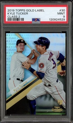 2019 Topps Gold Label Class 2 #30 Kyle Tucker Astros RC Rookie PSA 9 - Image 1 of 2