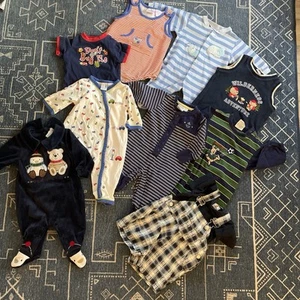 Vintage Lot Baby Boy 90s Y2K Outfits Carter’s Baby B’gosh OkieDokie 9 Piece Set - Picture 1 of 11