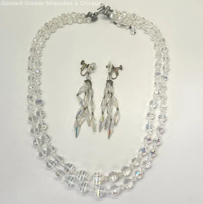 Collar y pendientes vintage aurora boreal 129,0 g Foto 1 de 4