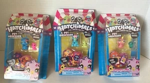 HATCHMALS COLLEGGTIBLES Pet Obsessed Hatchipet Lot of 3 Spin Master NEW GLITTER - Picture 1 of 8