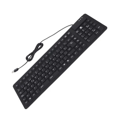 Keyboard 105 Key Spanish Usb Wired Foldable Quiet Waterproof Dustproof Si LS - Image 1 of 4
