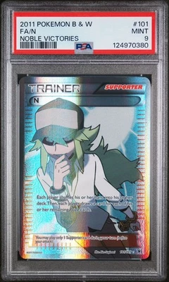 PSA 9 N (Supporter) (Full Art) 101/101 Noble Victories Holo - Image 1 of 3