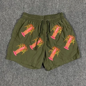Pantalones Cortos de Natación Les Canebiers Bordados Langosta Adulto Medianos Verde AOP Traje de Baño - Imagen 1 de 20