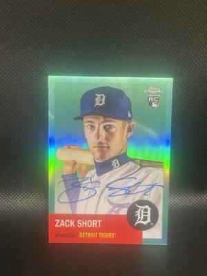 2022 Topps Chrome Anniversary Zack Short #CPARC) /150 Blue Refractor Auto RC - Image 1 of 2