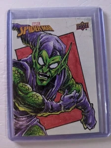 2022 Upper Deck Marvel Spider-Man Green Goblin 1/1 Sketch #2 - Picture 1 of 2