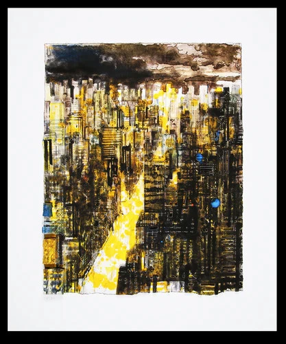 Salzmann, Gottfried - New York at Night - Giclee - handsigniert - Bild 1 von 1