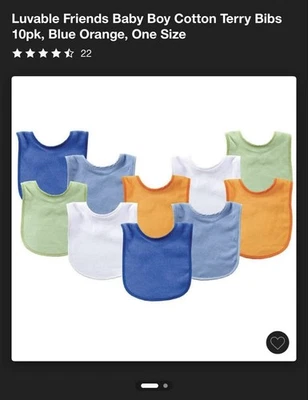 Baberos de bebé 100 % algodón para niños 10 unidades Foto 1 de 3