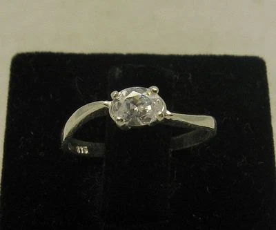 Echte Sterling Silber Ring mit Zirkonia punziert soliden 925 handgefertigt - Bild 1 von 4