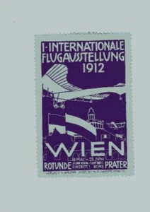 WEIN  1912 Vienna Austria 1st flying expo , adv poster stamp , m, hr - Picture 1 of 1