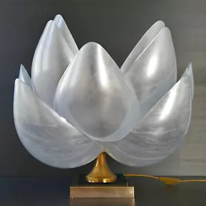 Wichtig Lampe Vintage 1970 Haus Rougier Plexiglas Perlmutt & Messing 70S 1970S - Bild 1 von 14