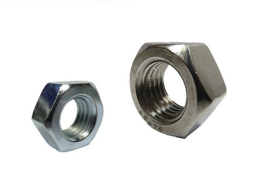 MARKENLOS Sechskantmuttern Din 934 VERZINKT / EDELSTAHL Schrauben Muttern M3-M24 Sechskant