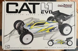 SCHUMACHER CAT L1 EVO 4WD RC RACING ELECTRIC BUGGY NEW BUILT TONS OFF HOP UPS - Picture 1 of 20