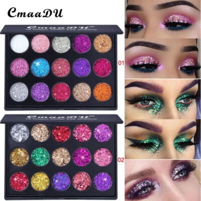 15 Colors Matte Glitter Eyeshadow Pallet Kit Shimmer Eye Shadow Powder Palette - Image 1 of 4