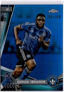 Sunusi Ibrahim 2024 Topps Chrome MLS Blue Refractor #148 CF Montreal #135/150 - Picture 1 of 2