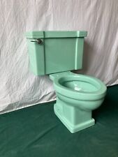 Vtg Deco Mid Century Jadeite Ming Green Porcelain Toilet Old Standard 123-24E