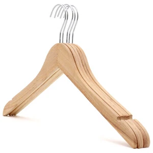 Slimline Wooden Tops Coat Hanger, Eco-Friendly FSC® Sustainable Rubber Wood 44cm - Picture 1 of 6