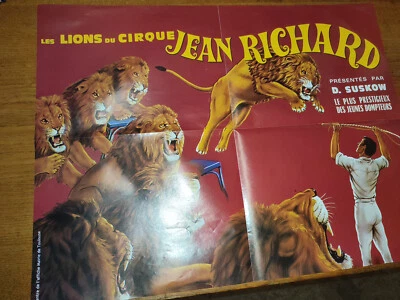 Cirque Pinder Jean Richard Circus Zirkus Circo Poster Plakat Löwen Suskow Repro - Bild 1 von 4