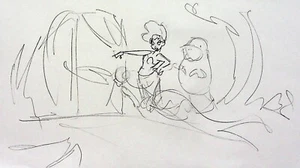 The Little Mermaid Ariel's Beginning Production Hand Drawn Film Storyboard Page - Picture 1 of 2