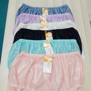 6x Bragas Nylon COLOR ALEATORIO Bragas Sedosas Refuerzo Calzoncillo Alta Íntima W.25-28" - Imagen 1 de 10