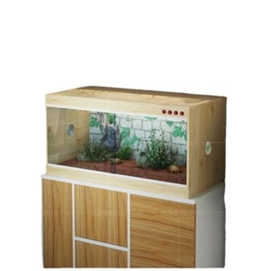 Terrarium Holz Nager Villa Gehege Belüftung Reptilien Schildkröte 80x40x42cm Neu - Bild 1 von 10