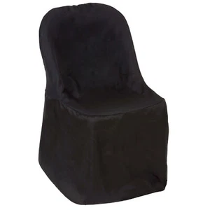 Polyester FOLDING CHAIR COVERS Party Wedding Banquet Event Decorations Supplies - Picture 1 of 134