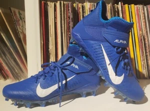 NIKE ALPHA MENACE PRO II 2 MID Mens Football Cleats - BLUE size 10 AQ3209-400 - Picture 1 of 9