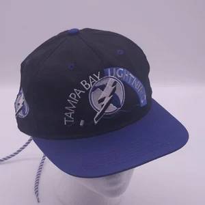 Vintage Tampa Bay Lightning 1 Apparel Draw String Adjustable Made in USA Hat Cap - Picture 1 of 7