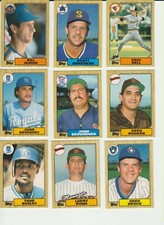 1987 Topps Traded SET BREAK singles - rookies, stars, Hall of Famers