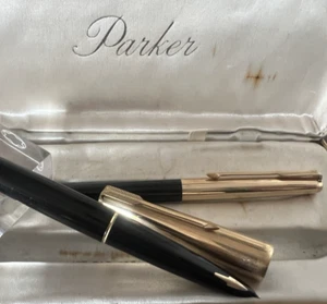 Parker 61 Fountain Pen With Engraved Golden Arrow And Vintage Mechanical Pencil - Picture 1 of 15