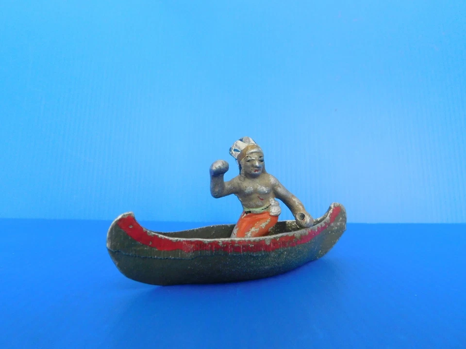 QUIRALU / WESTERN / LES INDIENS : CHEF INDIER ET SON CANOE - Photo 1/4