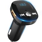 Tinzzi FM transmitter bluetooth5.0 QC3.0 quick charge hands-free call CVC noise