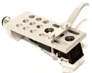 Toshiba SR 220, 230 Turntable Litz Silver Wired Aluminium Headshell & Cartridge - Picture 1 of 7