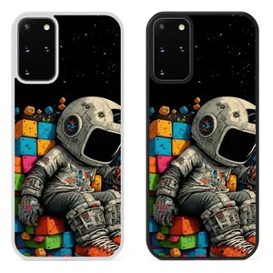 Custodia telefono astronauta e blocchi colorati per Samsung Galaxy S21 S22 Plus - Foto 1 di 7