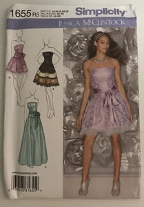 Simplicity 1655 Sewing Pattern Jessica McClintock Prom Dress Sizes: 14-22 - Picture 1 of 7